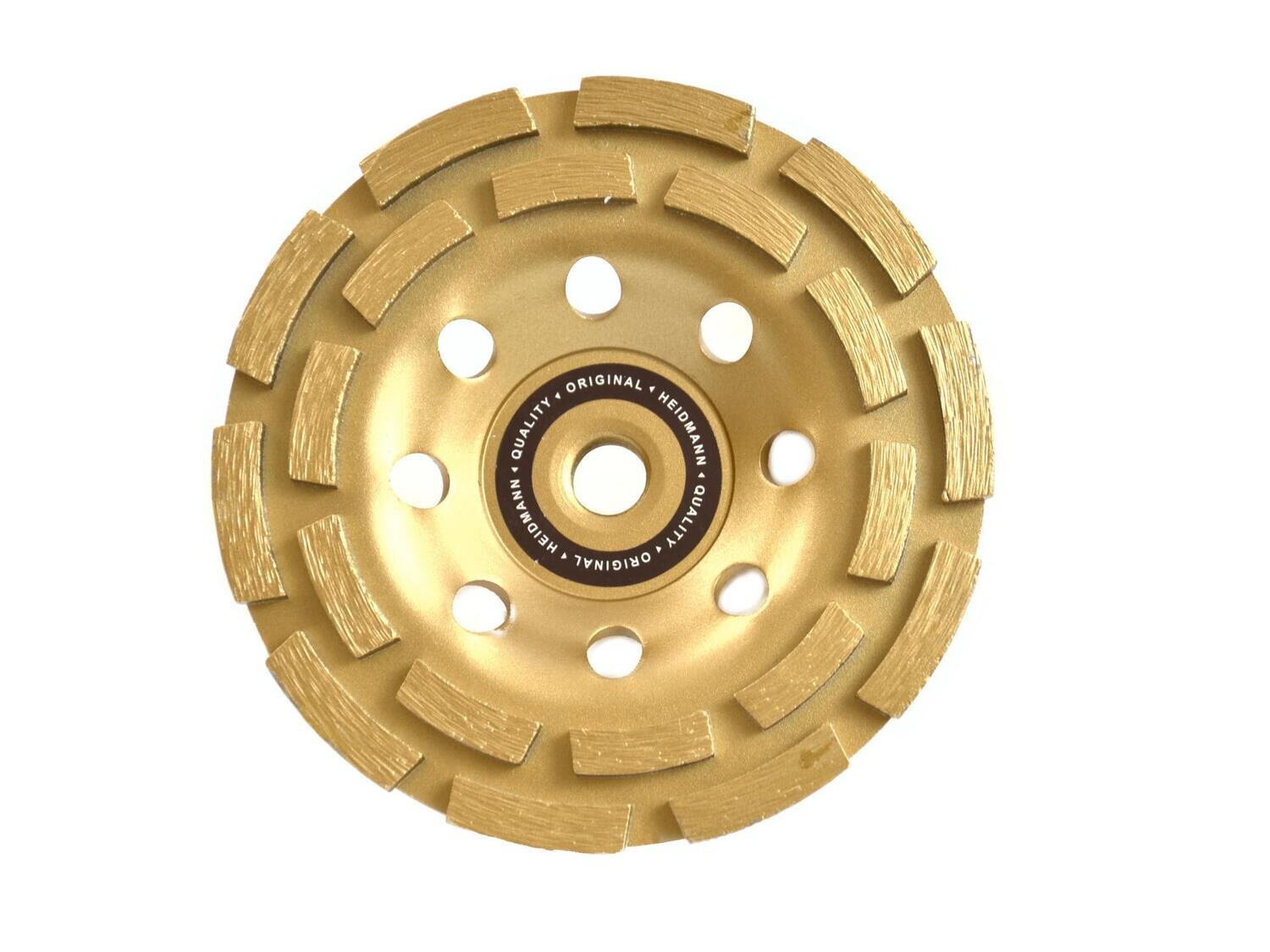 Diam.segm.Doppelscheibe zum Schleifen von Beton 125mm M14 Heidmann