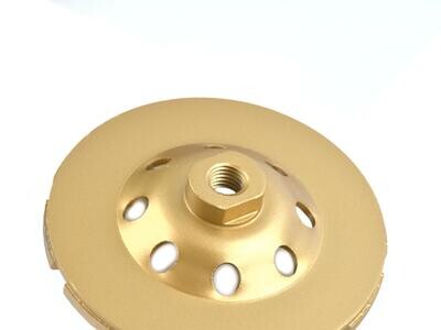 Diam.segm.Doppelscheibe zum Schleifen von Beton 125mm M14 Heidmann