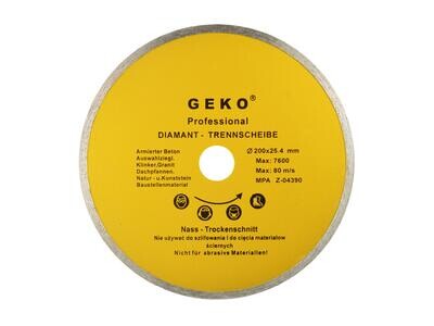 Diamant Schild. 200 mm 25,4 Voller Geko