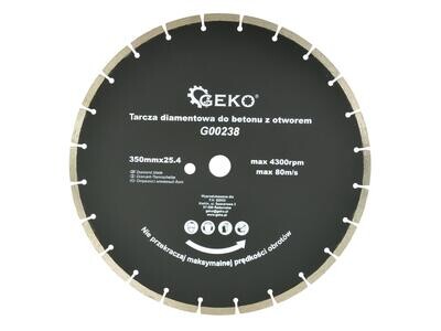 Diamanttrennscheibe für Beton 350mmx25,4mm mit zusätzl. das Loch