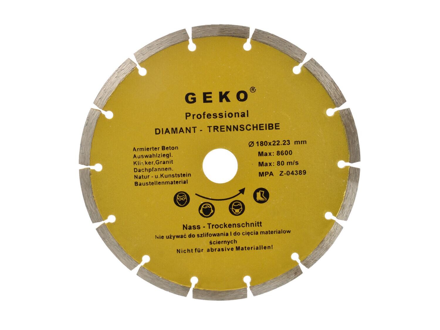 Scheibendurchmesser 180mm Segment GEKO PROFI