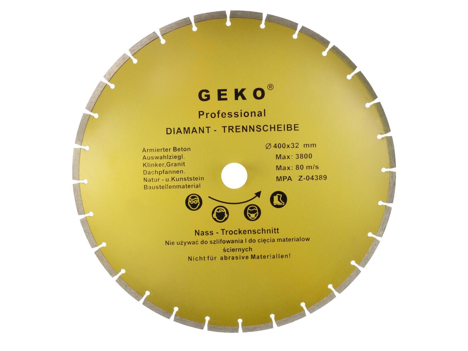 Schirm Ø 400x8x32mm, Segment GEKO PROFI