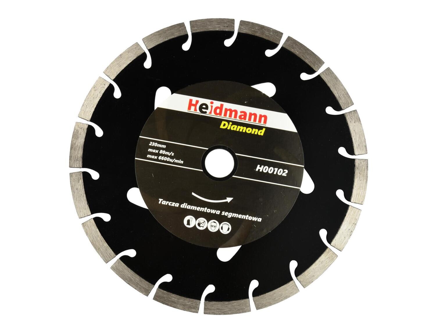Diamant Schild. Segment 230x22,2x10mm Heidmann / schwarz /