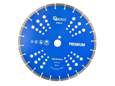 Schirmdurchmesser 350x10x25,4mm Segment. GEKO PREMIUM per Laser