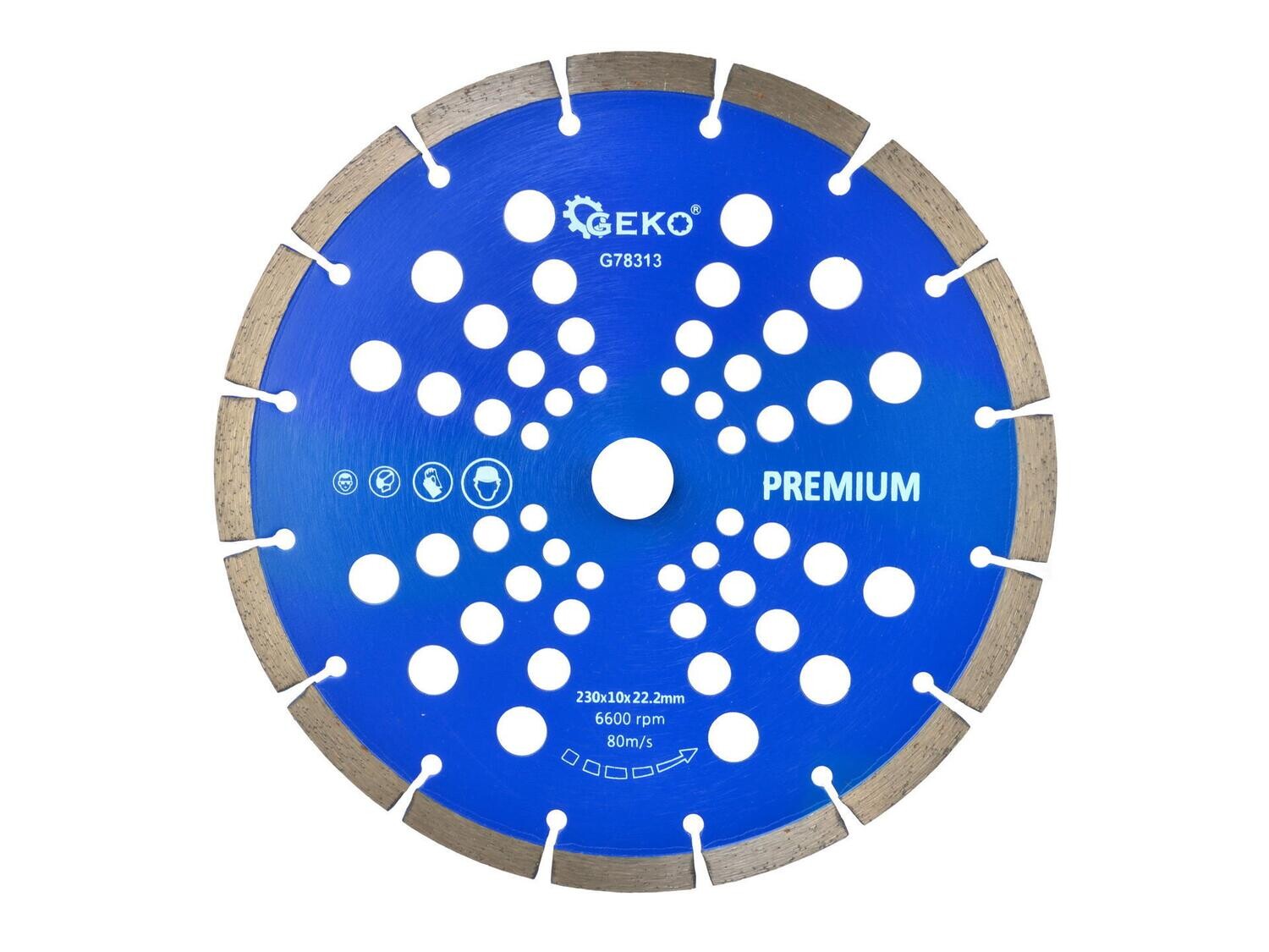 Schirmdurchmesser 230x10x22,2 mm Segment. GEKO PREMIUM per Laser