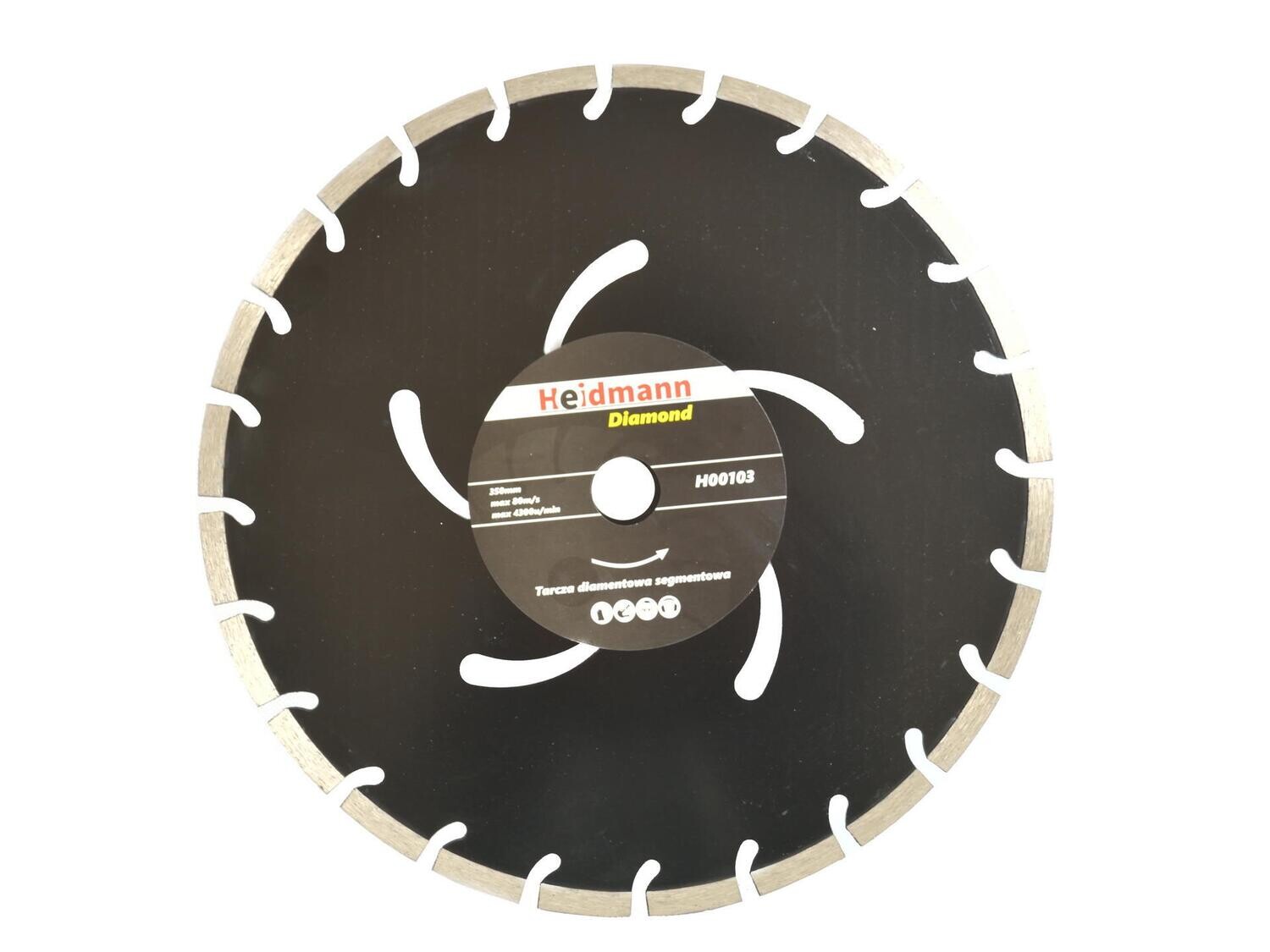 Diamant Schild. Segment 350x25,4x10mm Heidmann / schwarz /