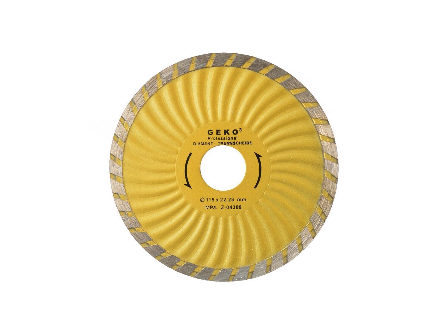 Scheibendurchmesser 115mm Turbo plus GEKO PROFI