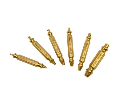 Doppelseitiges Ausdreher-Set für abgebrochene Schrauben, 6-tlg. HSS4341