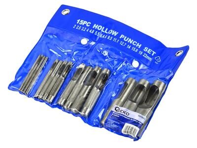 Satz Perforatoren für Leder 15 Stk. 2-22mm