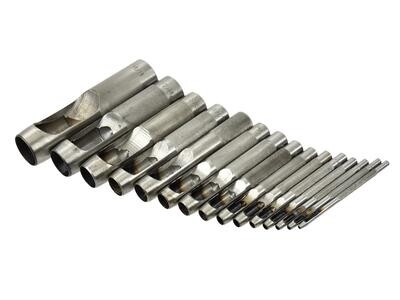 Satz Perforatoren für Leder 15 Stk. 2-22mm