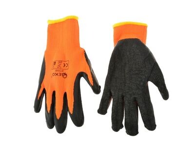 12 paar Winterarbeitshandschuhe ORANGE Gr. 10