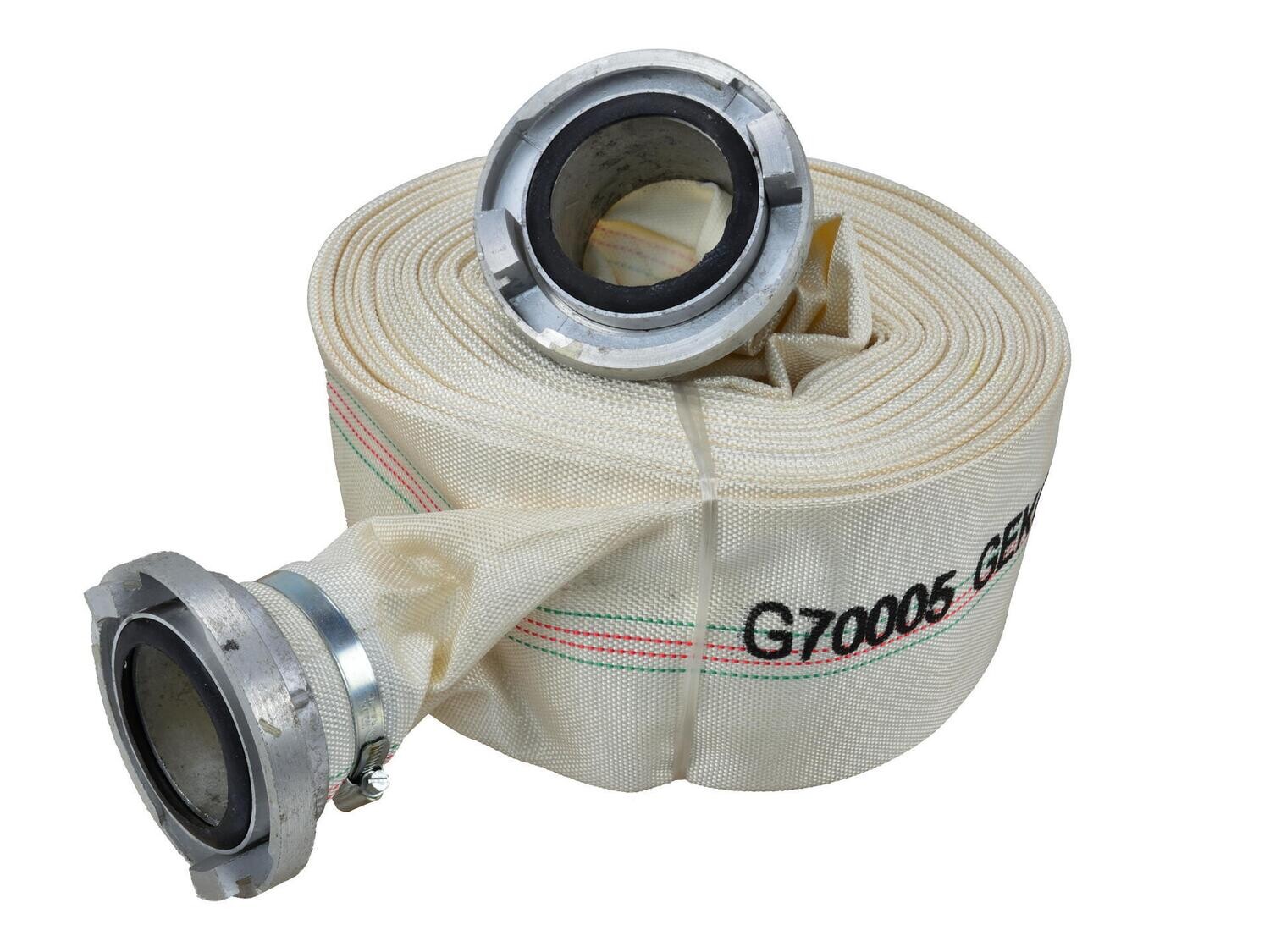 Gurtband / Feuerwehrschlauch / 3&quot; 20m 8 bar mit Kupplungen