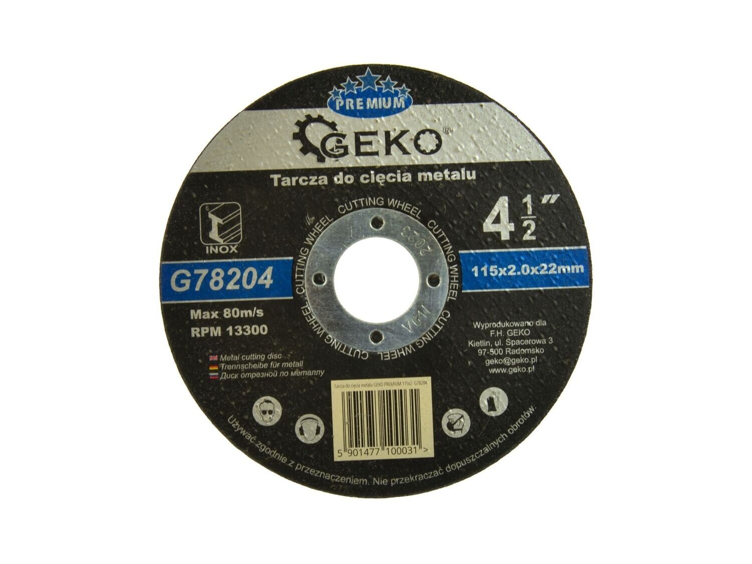 25 Stk. Metalltrennscheibe GEKO PREMIUM 115x2 Inox
