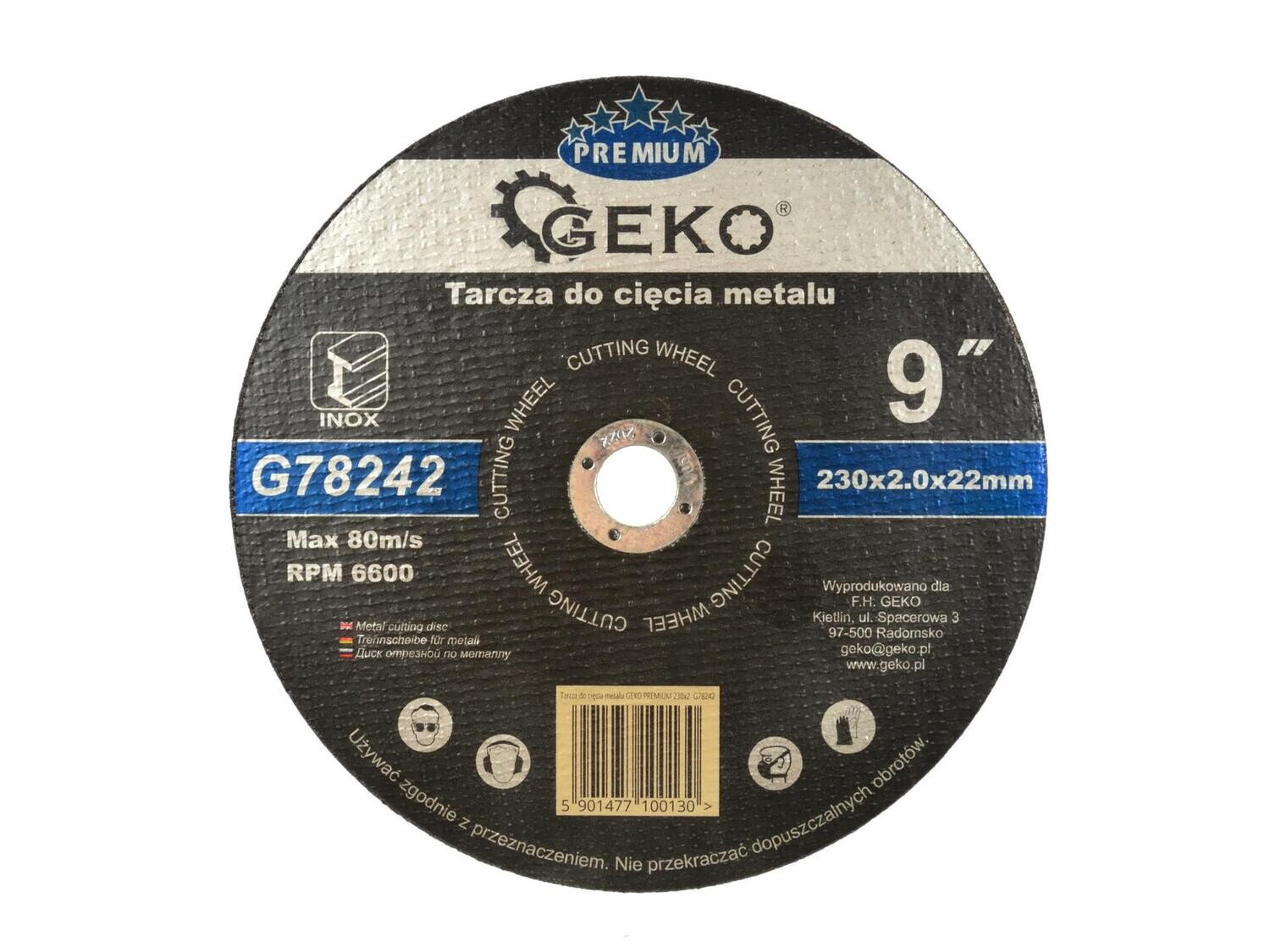 Metalltrennscheibe GEKO PREMIUM 230x2 Inox