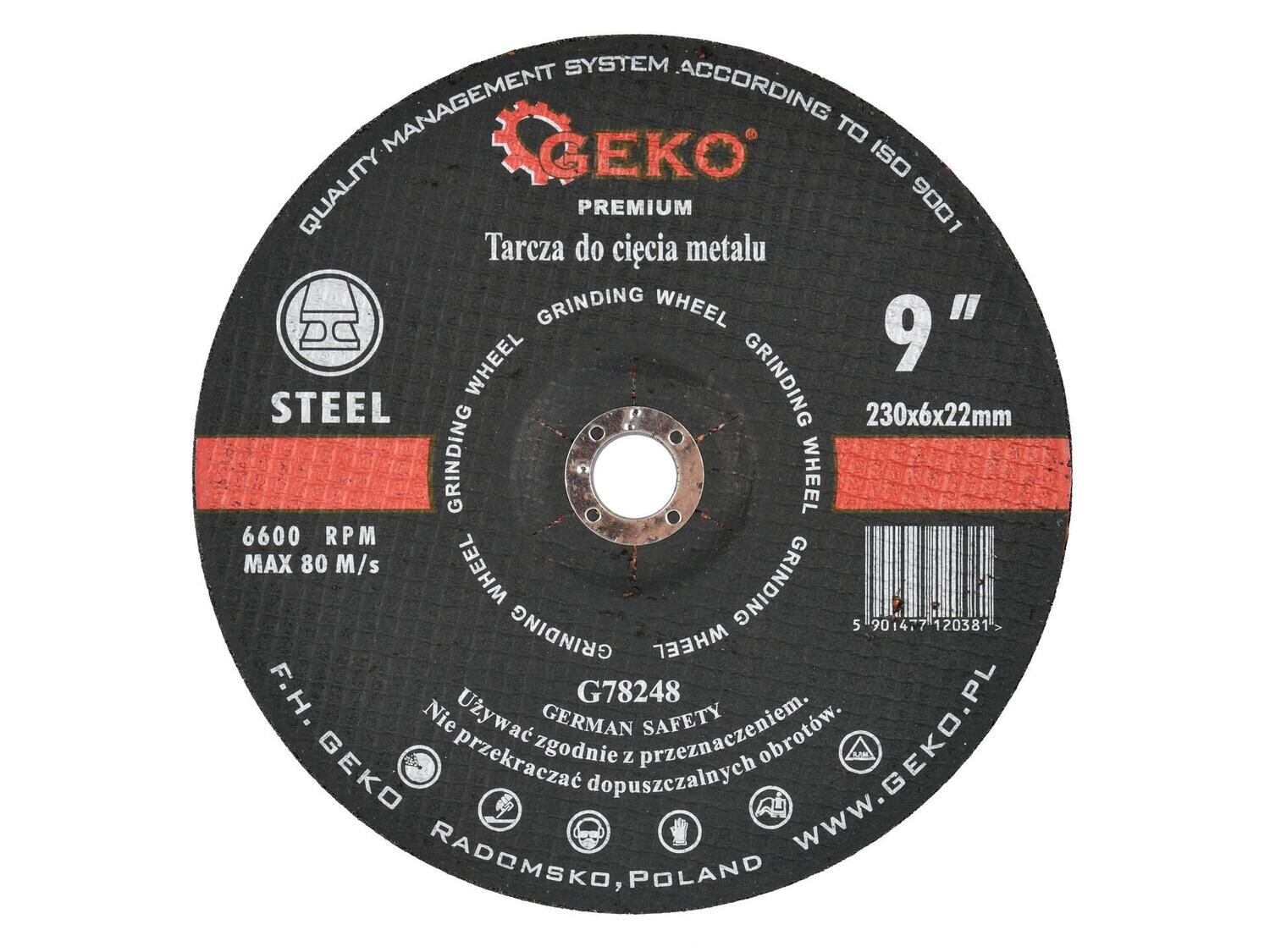 &amp; Schleifscheibe für Metall GEKO PREMIUM 230x6mm