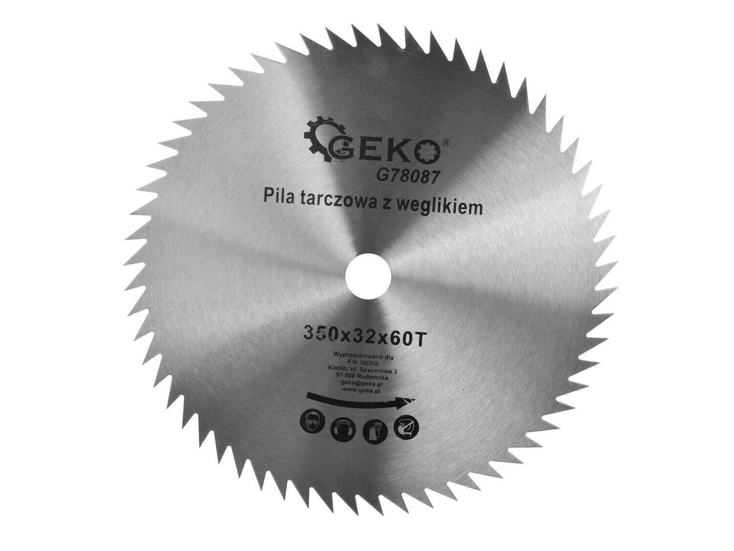Klinge für Holz 350x32x60T s/w (Löcher)
