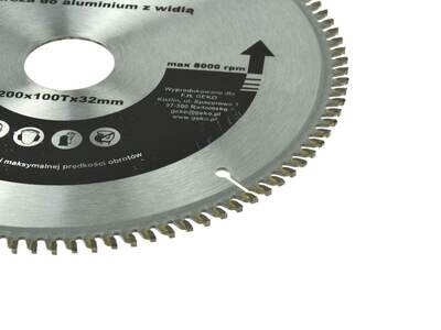 Schild für Aluminium mit Widia 200mmx100Tx32mm + Reduziersatz