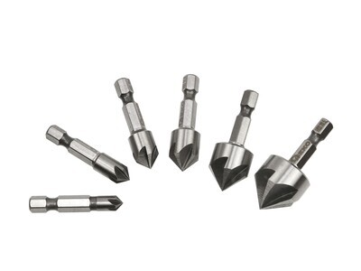 Ein Satz Senker für Metall 6,3-20,5mm 6-tlg. HEX