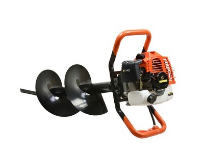 Benzinschnecke + Bohrer (10cm, 20cm, 30cm) + 50cm (1/4) Adapter