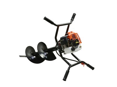 Benzinschnecke (2 Personen) + Bohrer (10cm, 20cm, 30cm) + 50cm (1/4) Adapter