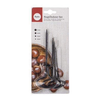 Nagelbohrer-Set, 4 Stück