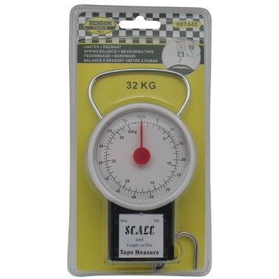 Federwaage Gepäckwage 32 kg + Maßband