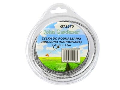 Verstärkter Trimmerfaden (gewellt) 2,4 mm x 15 m