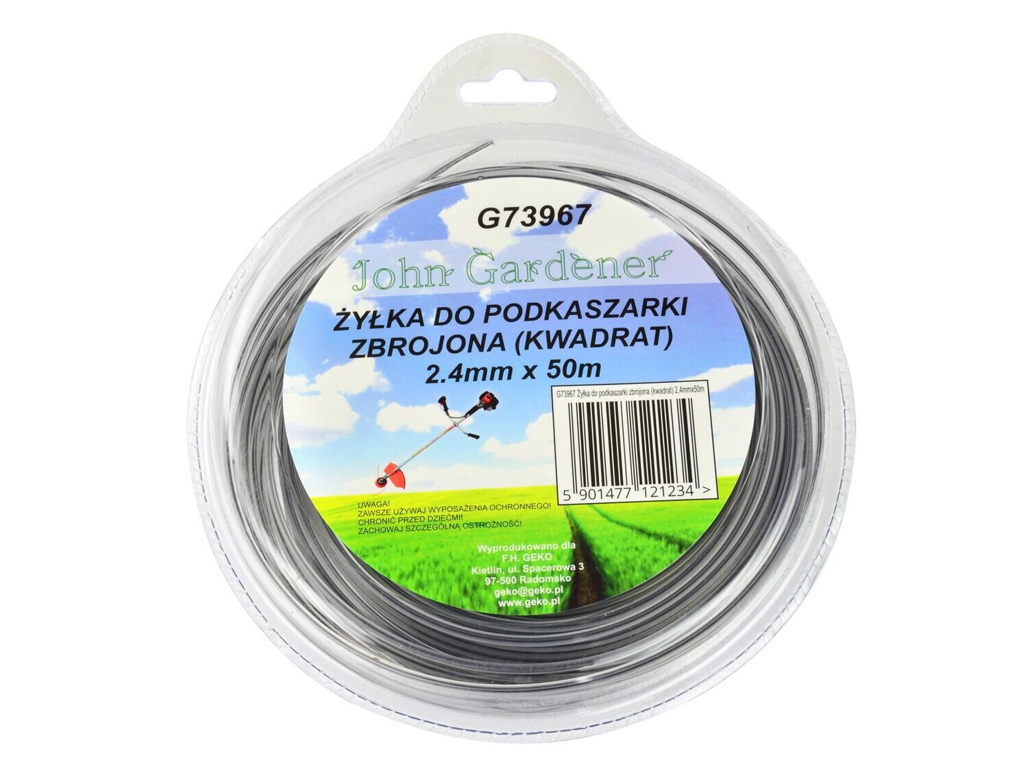 Verstärkter Trimmerfaden (quadratisch) 2,4 mm x 50 m