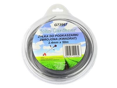 Verstärkter Trimmerfaden (quadratisch) 2,4 mm x 50 m