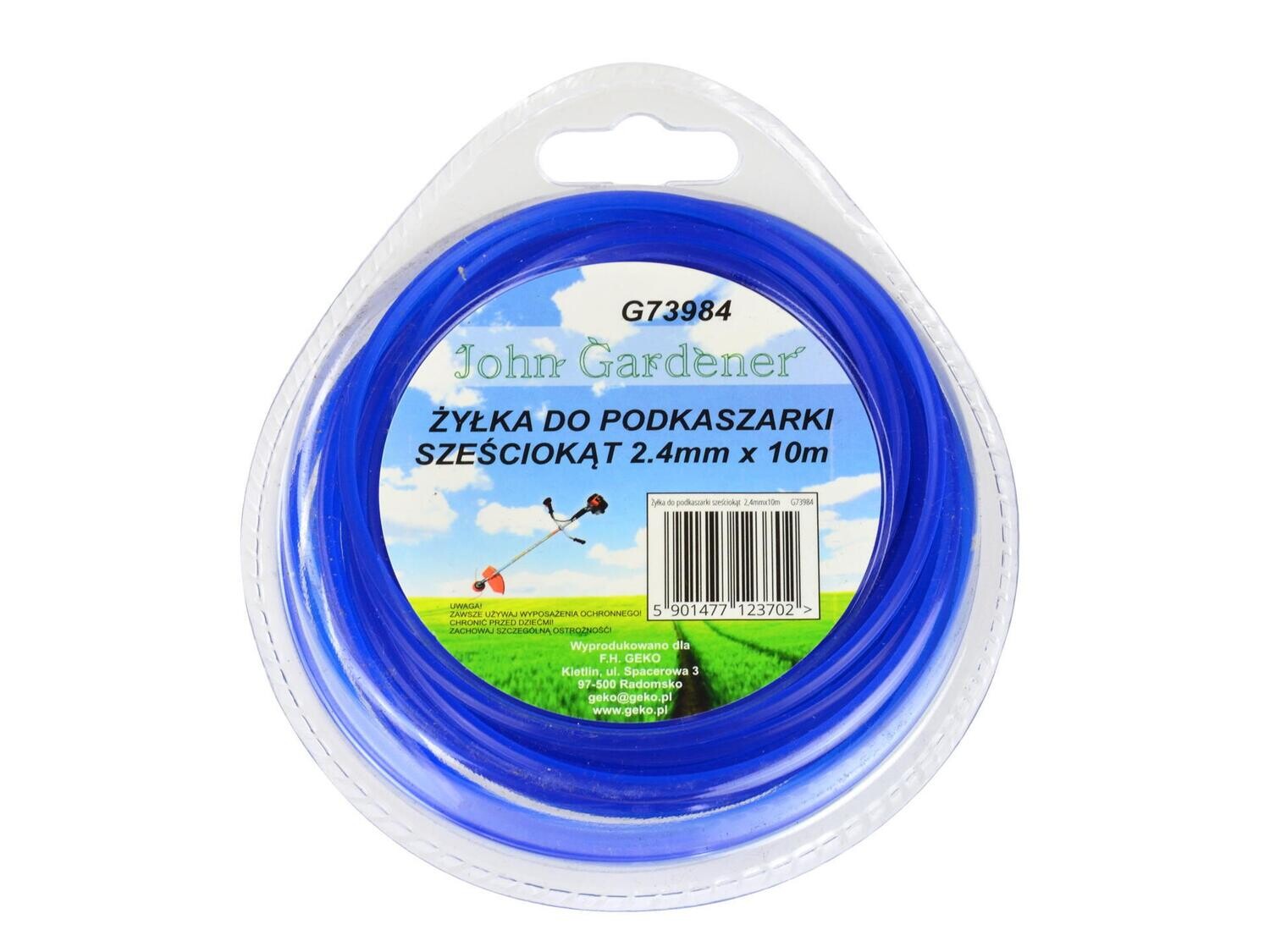 Sechskant-Trimmerfaden 2,4 mm x 10 m