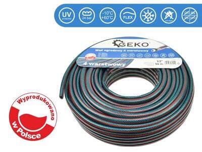 Gartenschlauch 4 Lagen 1/2&quot; 50m GEKO NEU