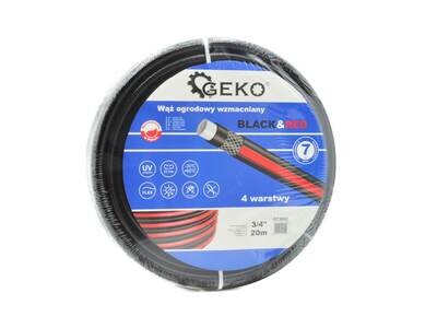 Gartenschlauch verstärkt SCHWARZ &amp; ROT 3/4&quot; 50m