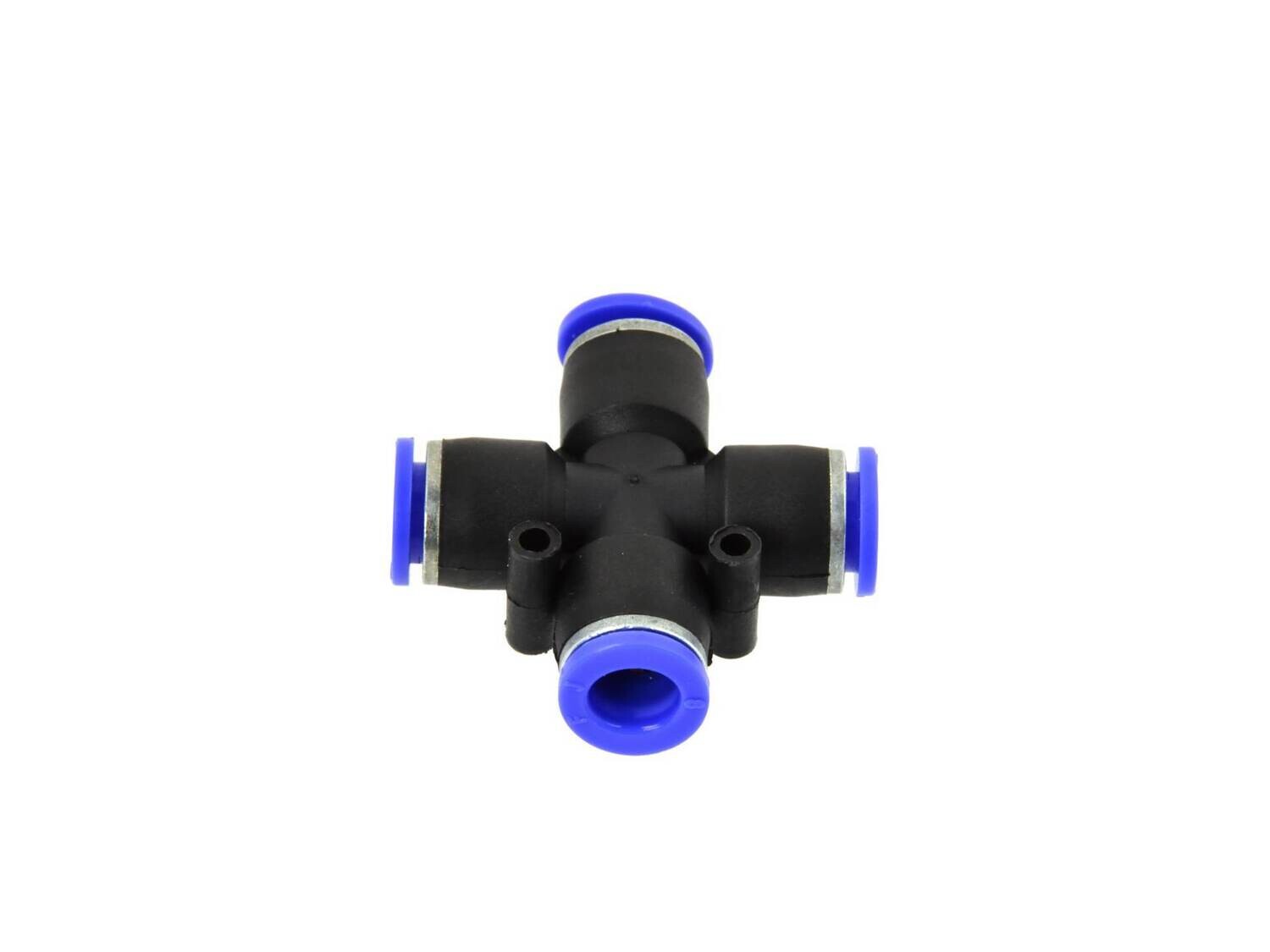 Automatische Schlauchkupplung PU / PE, Kreuz 6mm