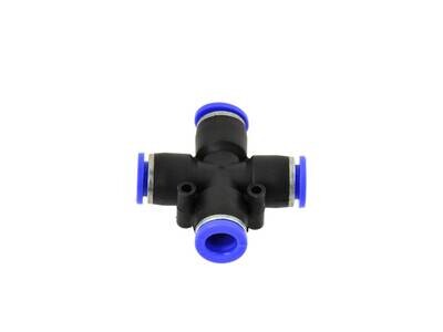 Automatische Schlauchkupplung PU / PE Kreuz 10mm