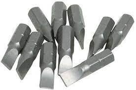 Chrom-Vanadium-Schlitz-Schraubendreherbits, 100er-Pckg.
