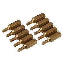 Innensechskant-Schraubendreher-Gold-Bits, 10er-Pckg.