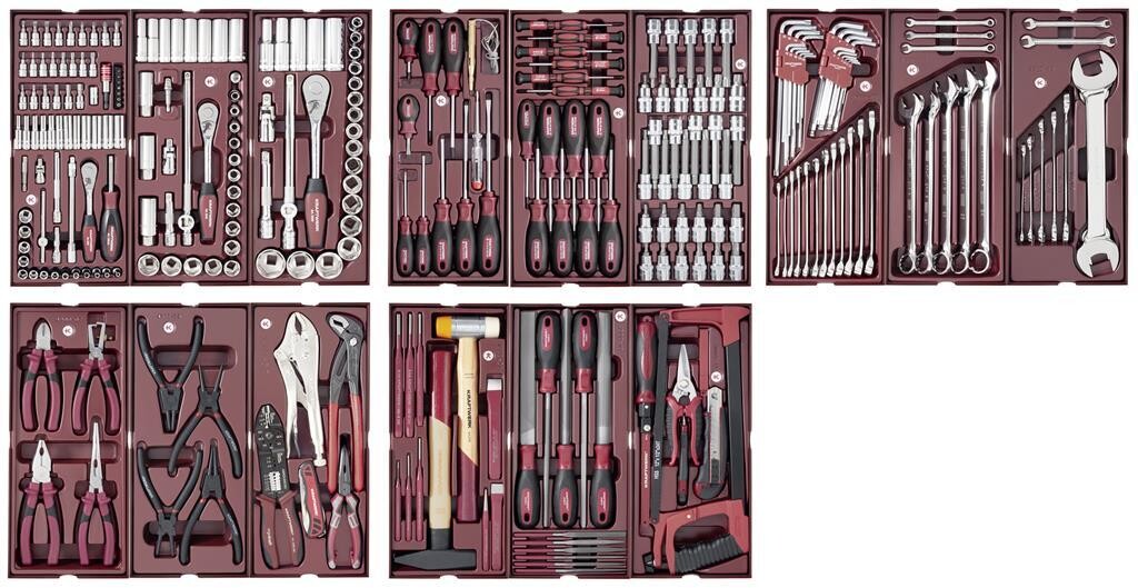 WERKZEUG-SATZ, PS, 1/4&quot;+ 3/8&quot;+ 1/2&quot;, 290-TLG.