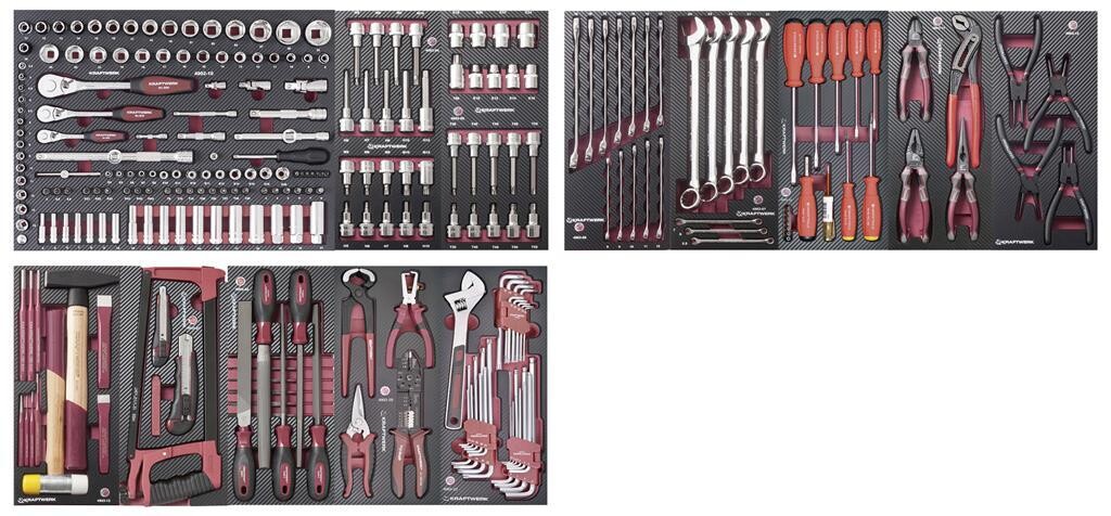 WERKZEUG-SATZ, 3 EVA 1/4&quot;+ 3/8&quot;+ 1/2&quot;, PB+HT, 280-TLG.