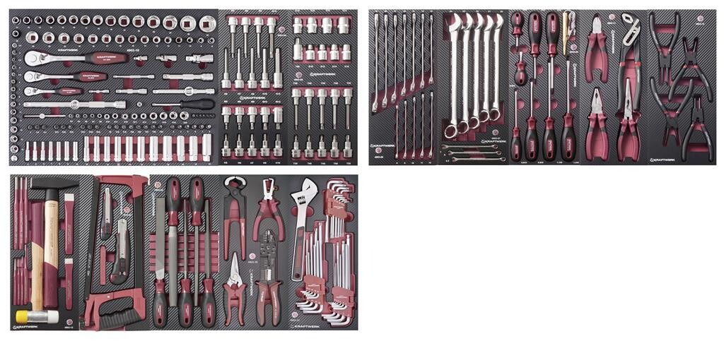 WERKZEUG-SATZ, EVA 1/4&quot;+ 3/8&quot;+ 1/2&quot;, 273-TLG