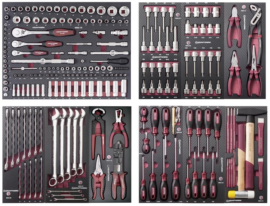 WERKZEUG-SATZ, EVA 1/4&quot;+ 3/8&quot;+ 1/2&quot;, 219-TLG.