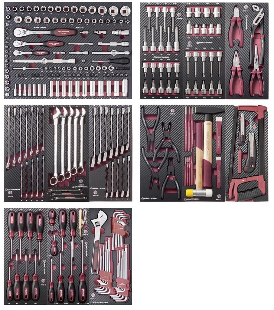 WERKZEUG-SATZ, EVA 1/4&quot;+ 3/8&quot;+ 1/2&quot;, 280-TLG.