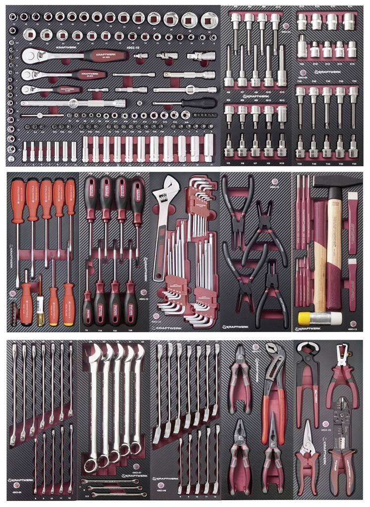 WERKZEUG-SATZ, EVA 1/4&quot;+ 3/8&quot;+ 1/2&quot;, PB+HT, 271-TLG.