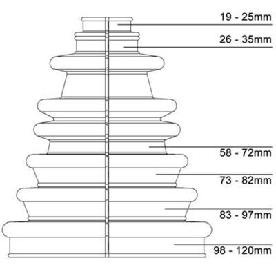 1x KLEBEMANSCHETTE ANTRIEBSWELLE ACHSMANSCHETTE zum Kleben