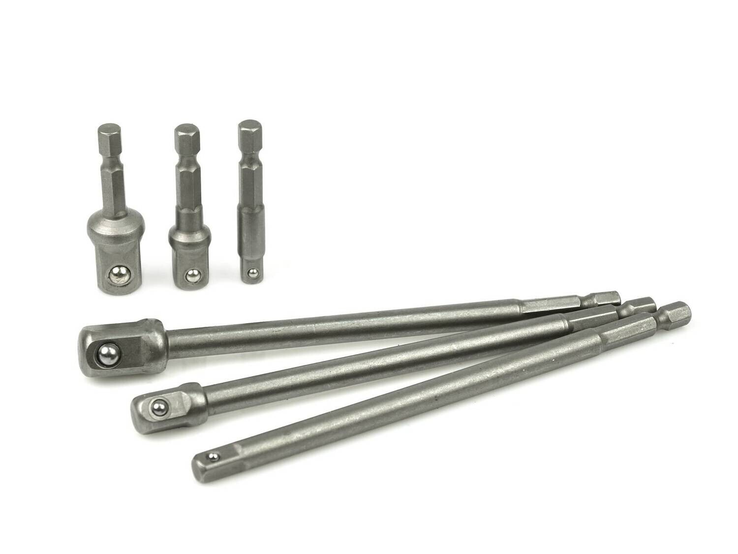 6-teiliges Stecknuss-Adapter-Set HEX 1/4&quot; 3/8&quot; 1/2&quot;