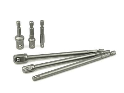 6-teiliges Stecknuss-Adapter-Set HEX 1/4&quot; 3/8&quot; 1/2&quot;