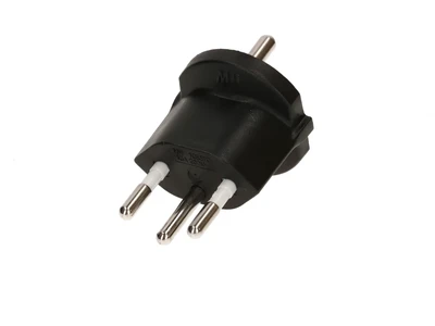Fixadapter Typ 12 / Schuko 3-polig schwarz