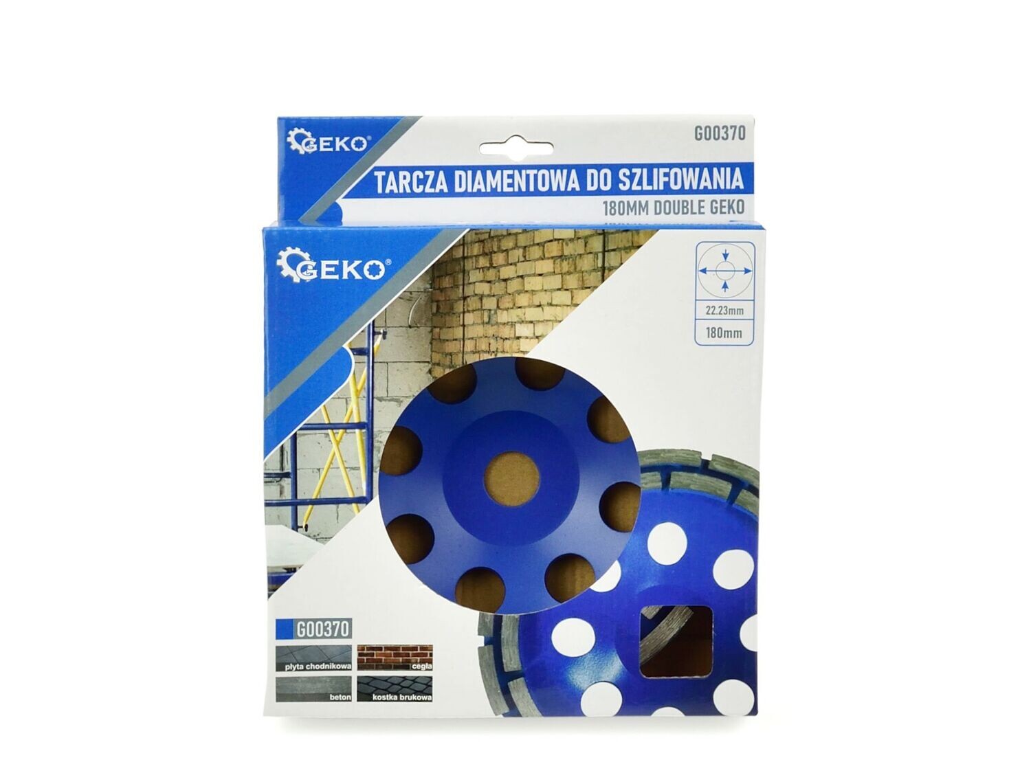 Diamant-Schild zum Schleifen 180mm Doppel-GEKO