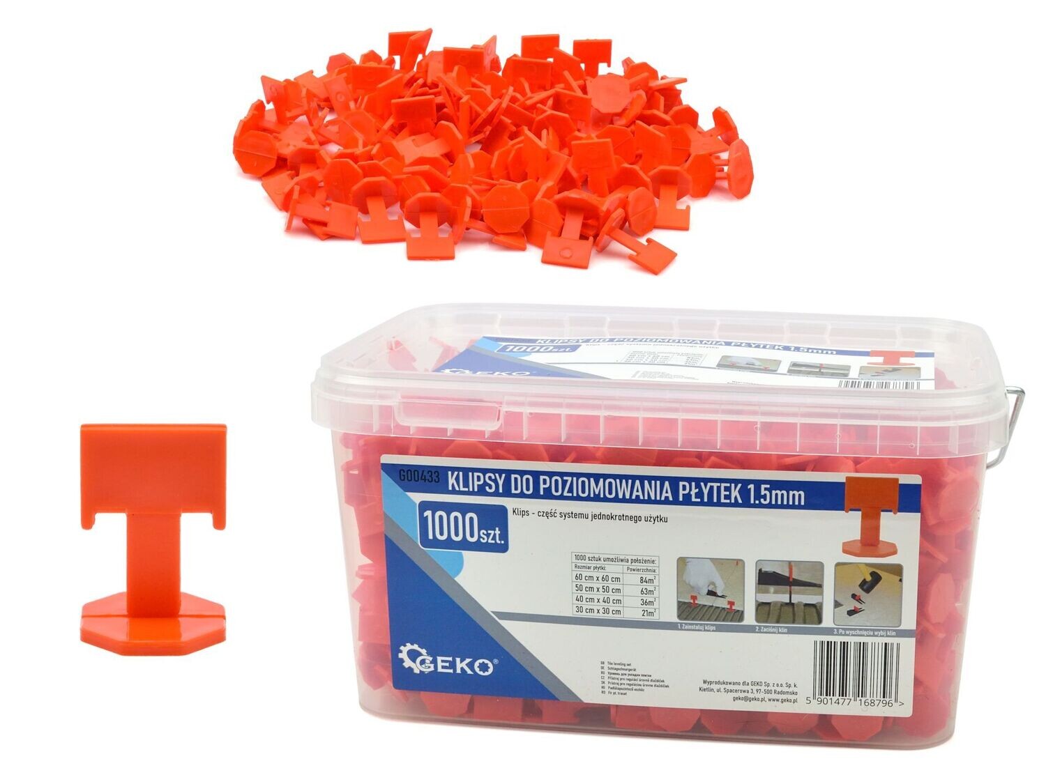Fliesen Nivellierclips 1,5mm 1000 Stück