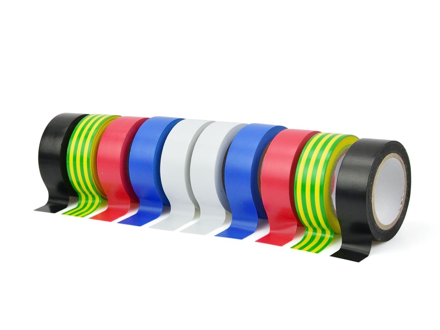 Farbiges Isolierband 19 mm x 0,13 mm x 10 m - 10er-Set