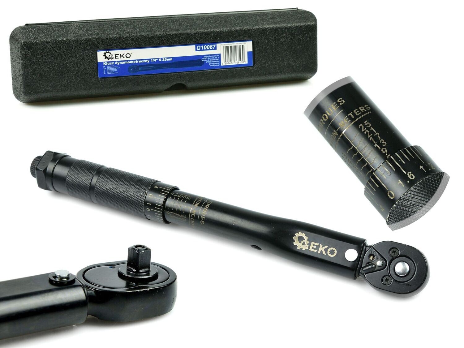 Drehmomentschlüssel 1/4&quot; 5-25nm Schwarz HD
